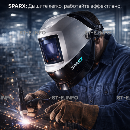Маска сварщика Sparx с устройством подачи воздуха - st-e.info - Орск
